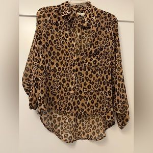 Leopard Print f21 Blouse - Size small